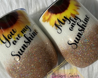 Sunflower Tumbler, Insulated Stainless Steel, Sunshine Design