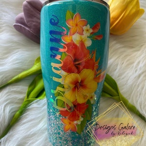 Hawaiian flower | Hawaiian tumbler