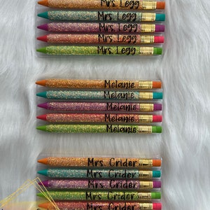 Custom Glitter Mechanical Pencil Set | Teacher Gift image 8