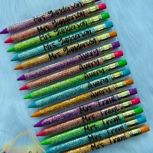Custom Glitter Mechanical Pencil Set | Teacher Gift image 7