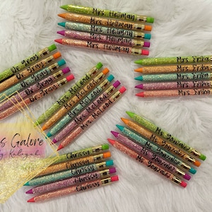 Custom Glitter Mechanical Pencil Set | Teacher Gift image 2