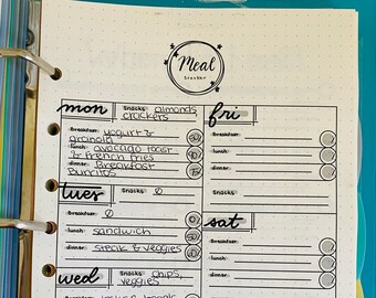 Printable Meal Tracker for Bullet Journal