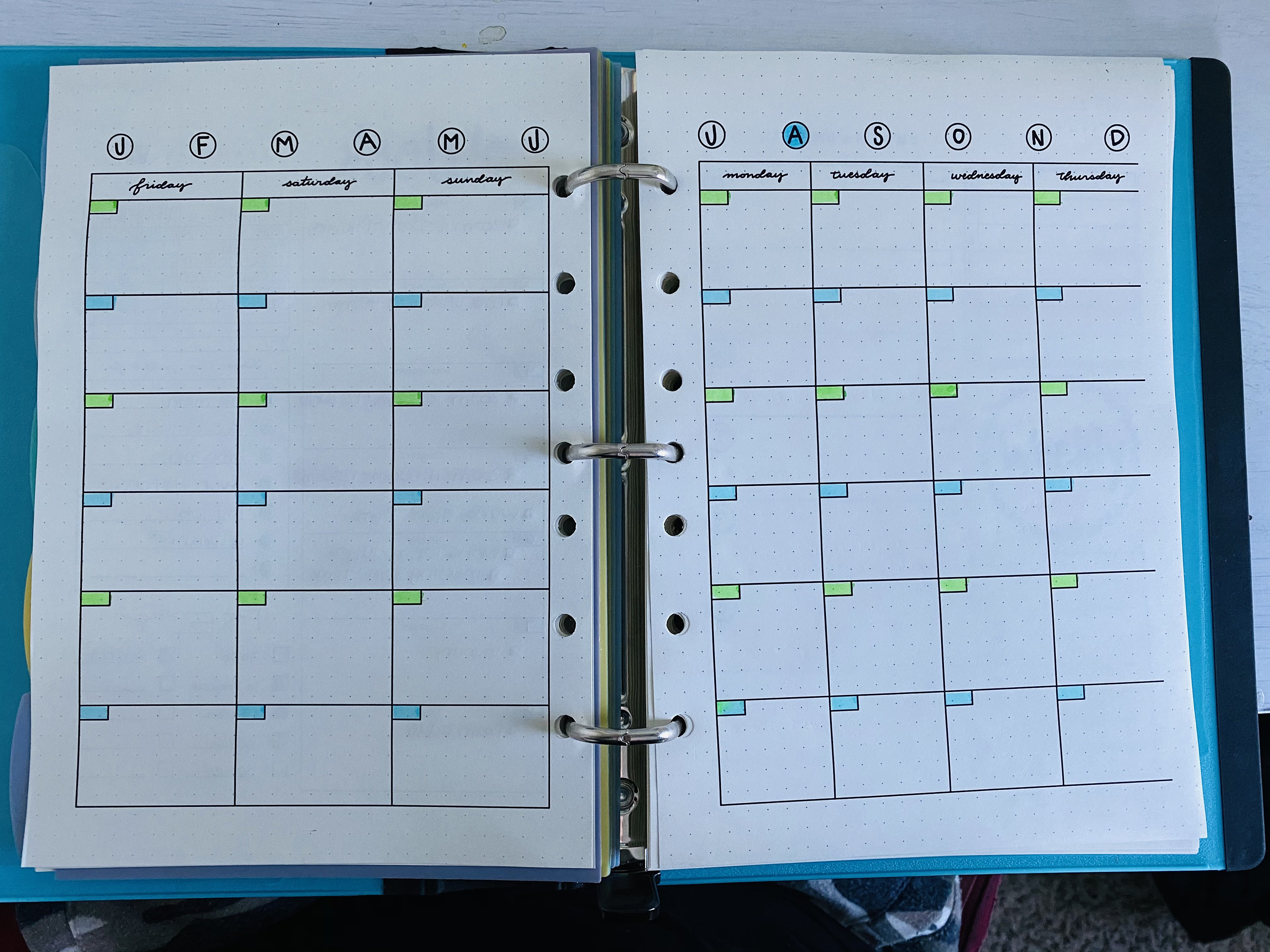 Bullet Journal Printable Monthly Calendar - Etsy