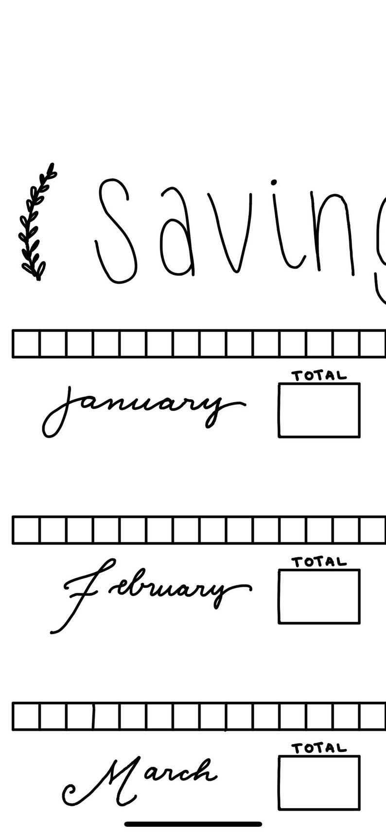 Savings Tracker Printable Bullet Journal Page - Etsy
