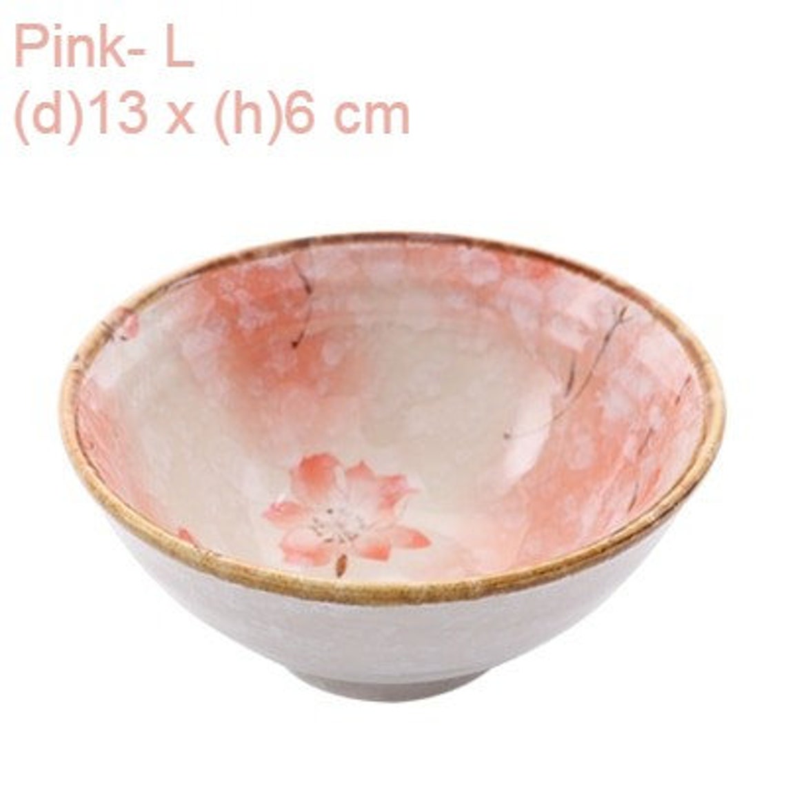 1PC Japanese Style Cherry Blossom Ceramic Bowl Pink and Blue Etsy
