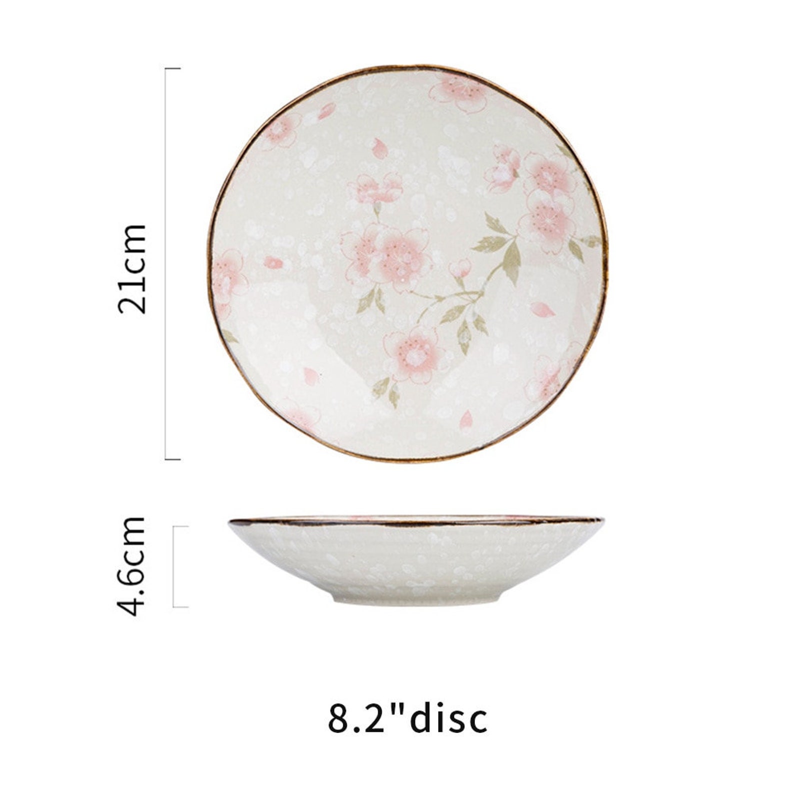 Set 1 Japanese Cherry Blossom HandPainted Ceramic Plates in Etsy