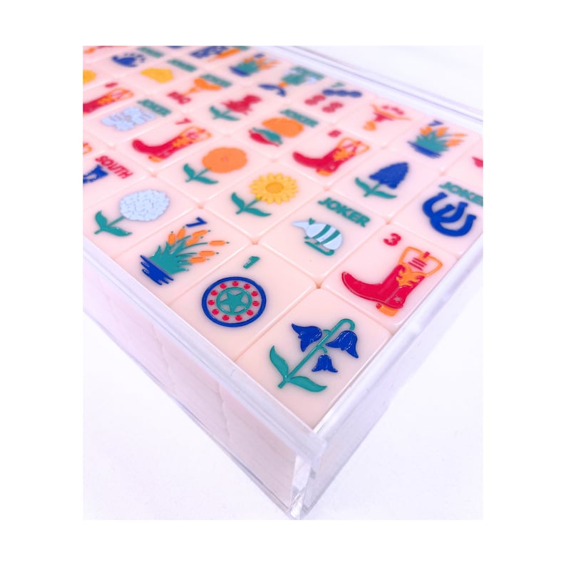 Texas Mahjong American Mah Jongg TX Mahj Tile Set Modern Colorful Creative Crack Bam Dot!