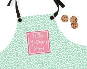 Mahjong Apron | "I'd Rather be Playing Mahjong" | Great Gift for Game Night, Tournament or Party