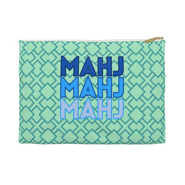 Small Mahjong Accessory Bag | Big enough to hold the Oversized League Cards & Other Mahjongg Accessories | Colorful Mah Jongg Gift