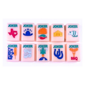 Texas Mahjong American Mah Jongg TX Mahj Tile Set Modern Colorful Creative Crack Bam Dot!
