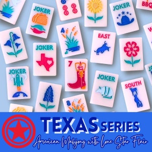 Texas Mahjong American Mah Jongg TX Mahj Tile Set Modern Colorful Creative Crack Bam Dot!