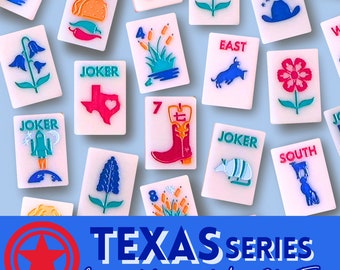 TEXAS MAHJONG SET | American Mahjong with Lone Star Flair | Colorful Unique Tiles