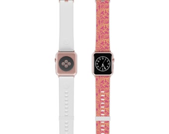 TEXAS Watch Band for Apple Watch (Pink & Orange)  |  Pattern Matches TEXAS Series Tile Set  |  Great Gift