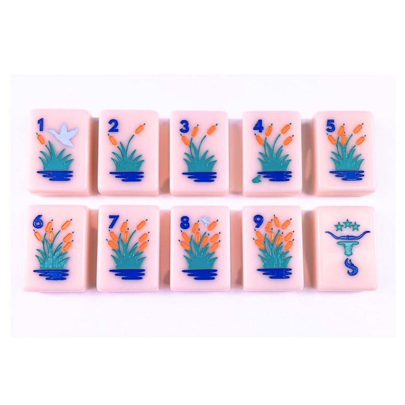Texas Mahjong American Mah Jongg TX Mahj Tile Set Modern Colorful Creative Crack Bam Dot!