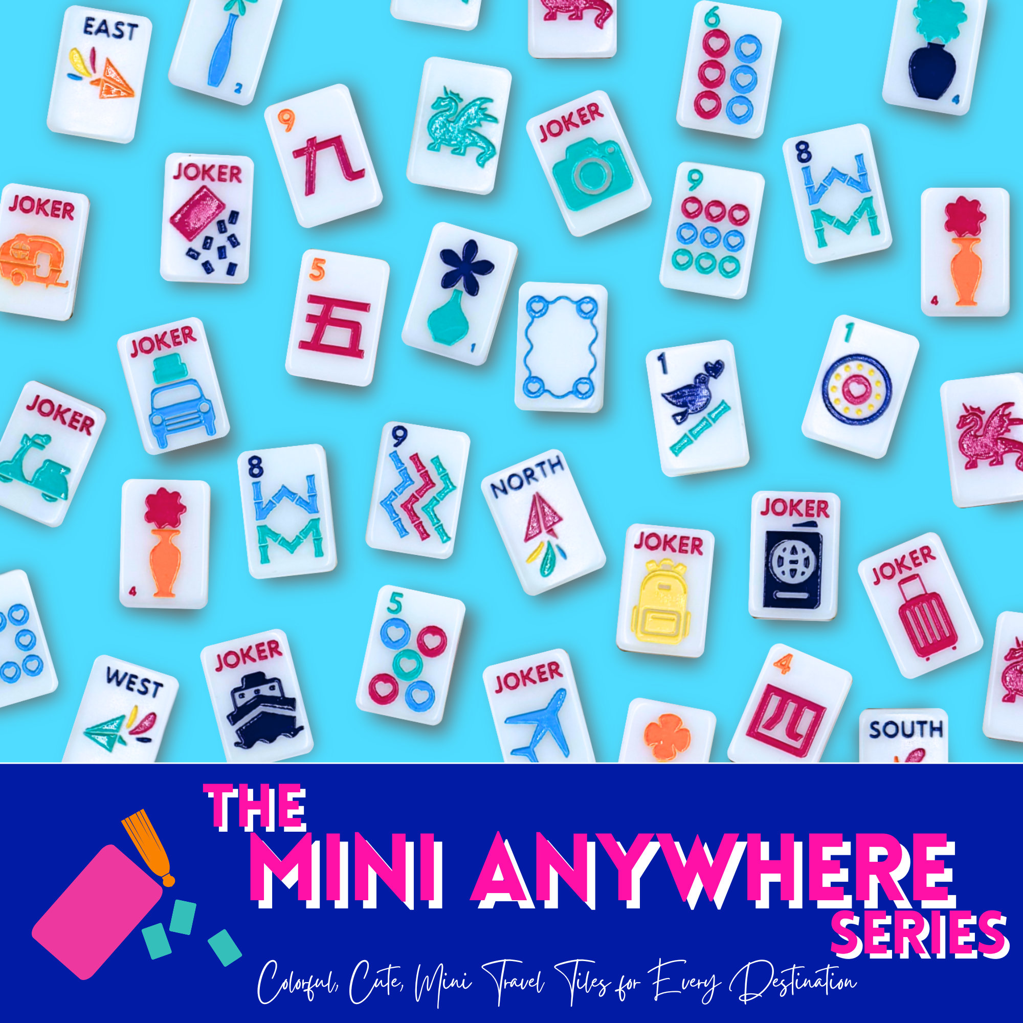 MINI ANYWHERE SERIES- Tiny Travel Mahjong Set | Small Size (0.8