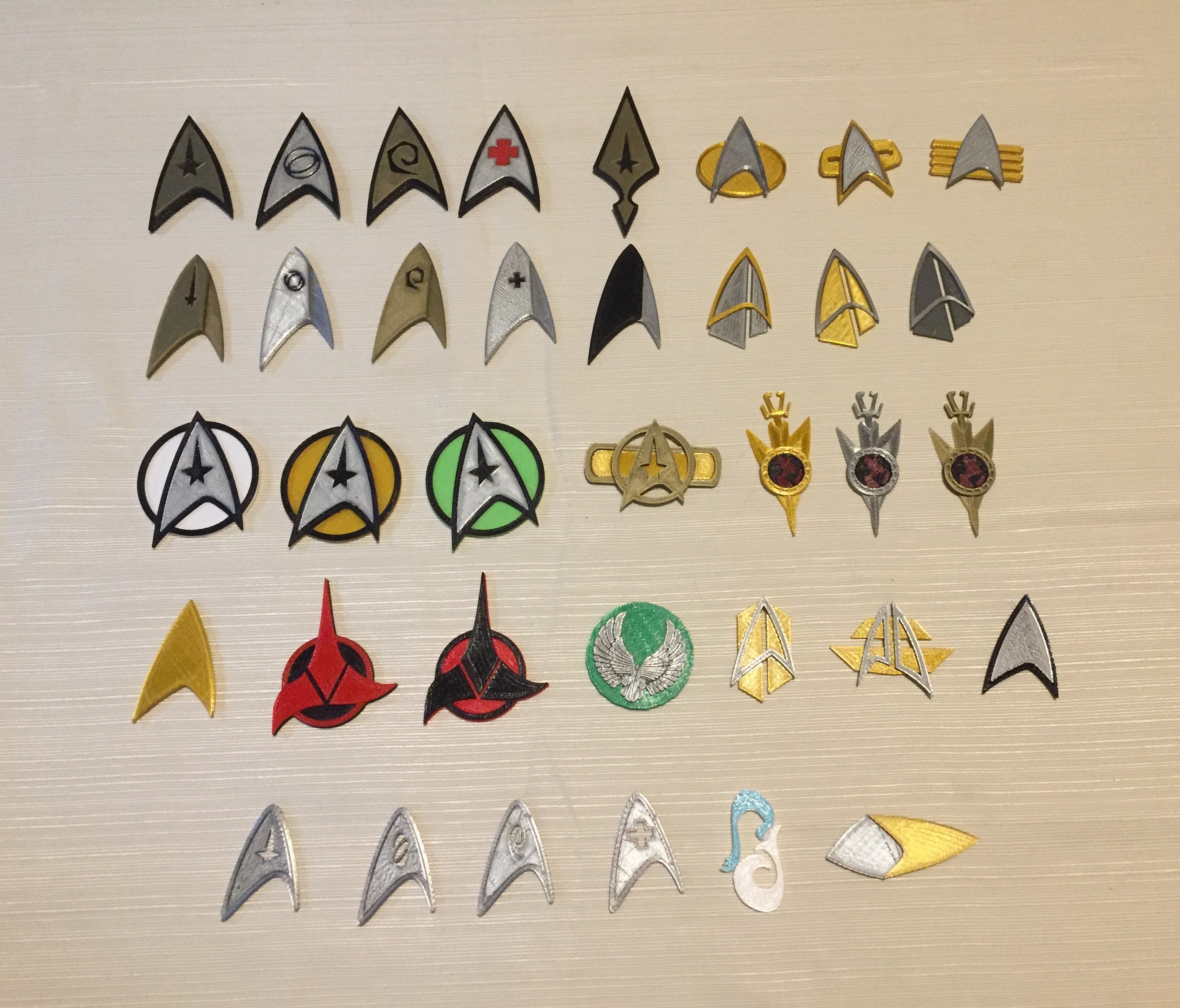 the star trek badges