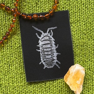 Block-Print Pill Bug Patch: Cotton Canvas, Sew-On