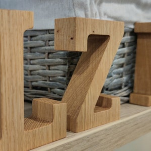 Solid oak letters | 10cm | wooden decoration | perfect for birth, baptism, children's room ...