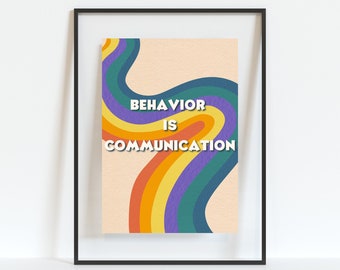 ABA | Applied Behavior Analysis Printable -Behavior Analyst | Special Education | Behavior is Communication | Behavior Tech | ABA therapist