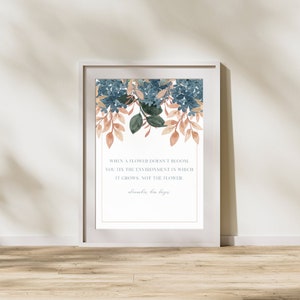ABA | Applied Behavior Analysis | Special Education Printable -When a Flower Doesn't Bloom | Instant Download | ABA Gift | BCBA | aba Quote