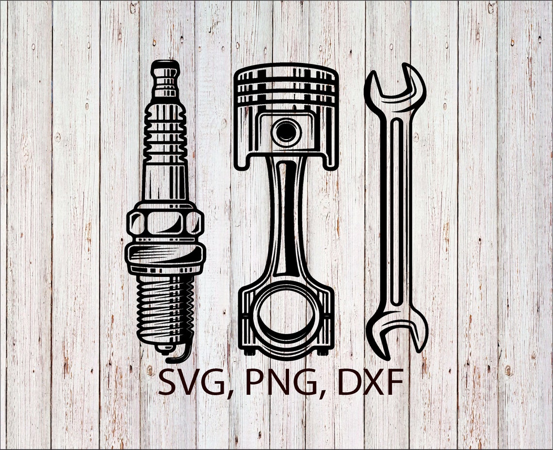Spark Plug svg Piston svg Mechanic SVG Mechanic Logo Etsy