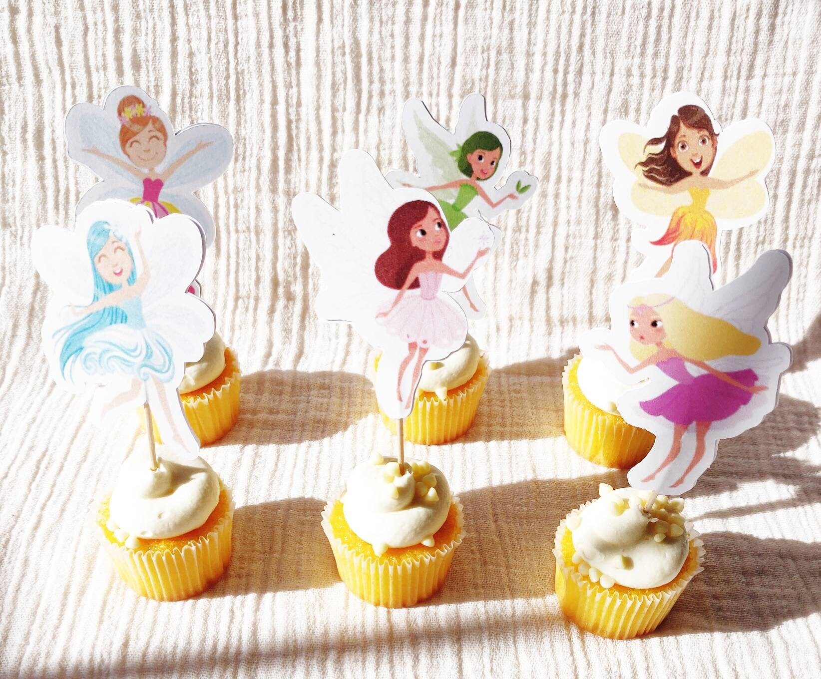 Fairies Cupcake Toppers Fairies Birthday Cake Topper Cupcake Etsy