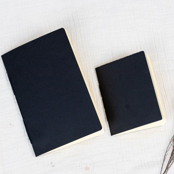Blank pages sketchbook, black cover sketch book, personalized and hand design different sizes sketch books, paper back notebook, plain pages