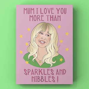 Sparkles and Nibbles Amanda Motherland Zabawna kartka z życzeniami na Dzień Matki