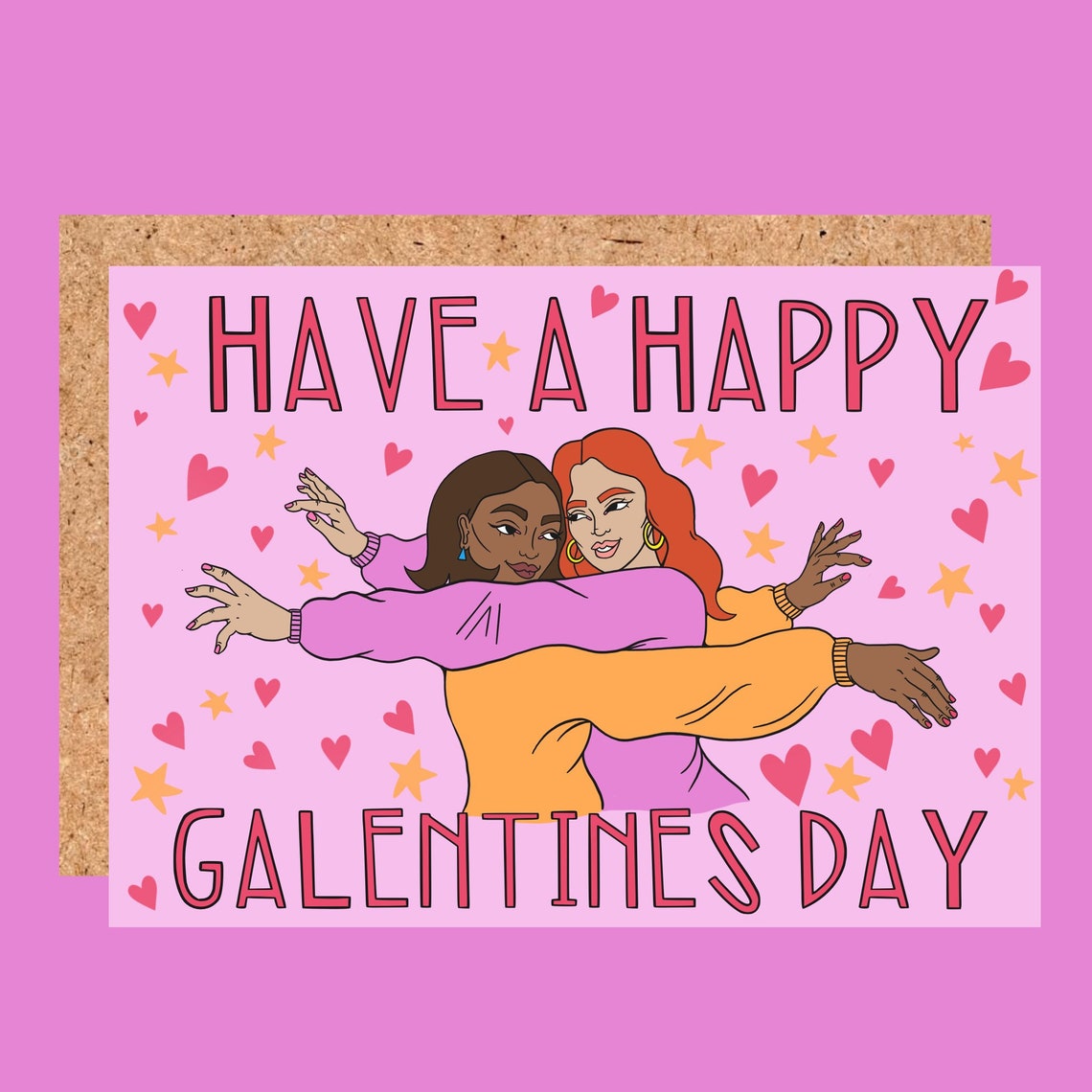 Happy GALENTINES Day Valentines Day Card Etsy