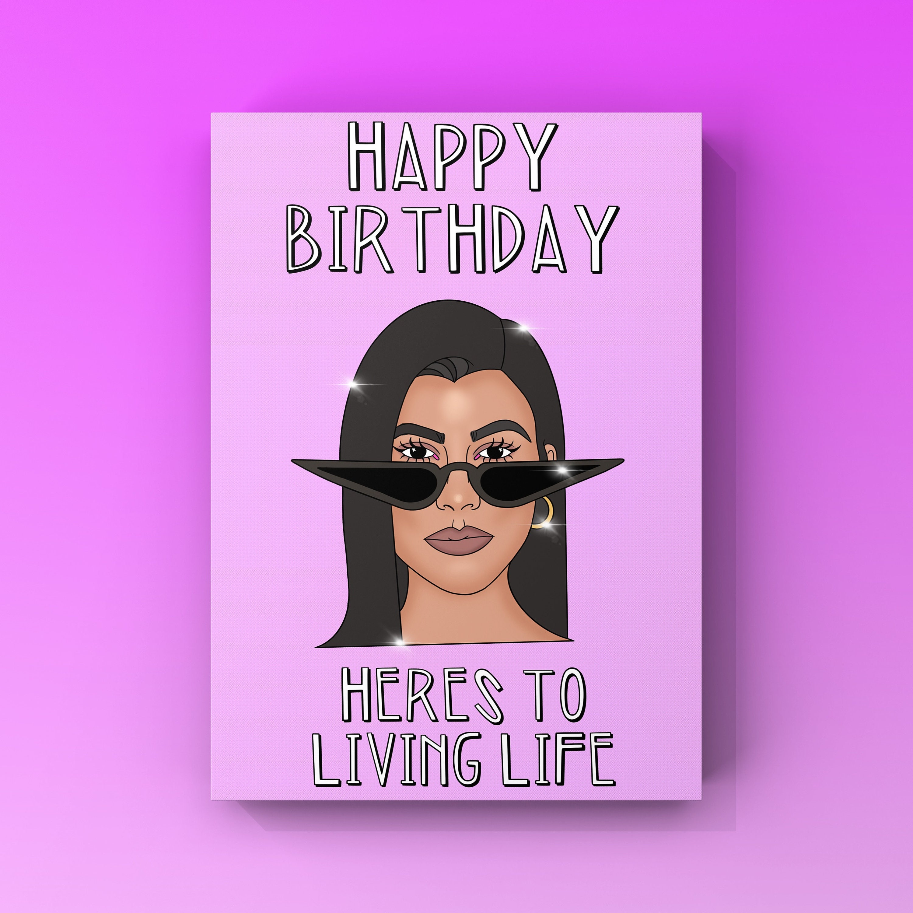 Kourtney Kardashian 'living Life' Happy Birthday Card. Keeping up With