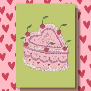 Divertente biglietto d'auguri per San Valentino con la scritta "Lo farai" e design vintage per torte, perfetto per amici, familiari e partner.