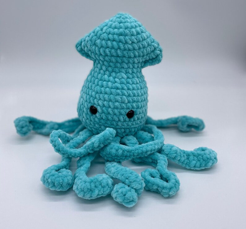 Cute squid crochet plushie | Etsy