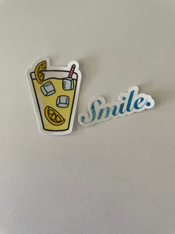 Smile and drink lemonade cute sticker pack Etsy