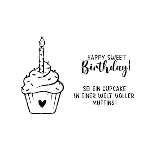 Plotterdatei "Cupcake" Geburtstag – Svg Png Dxf