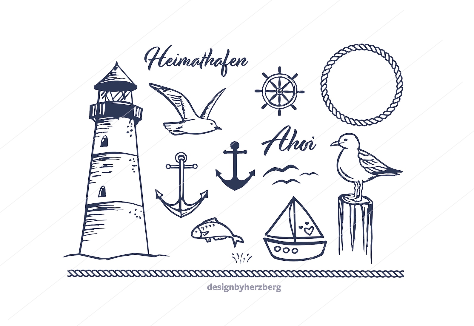 Maritime Plotterdatei Küstenliebe Svg Png Dxf - Etsy.de