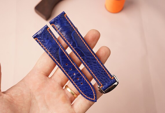 Cinturino In Pelle 18/19/20/22/21MM Pelle Di Struzzo Cinturino Per - Foto 8