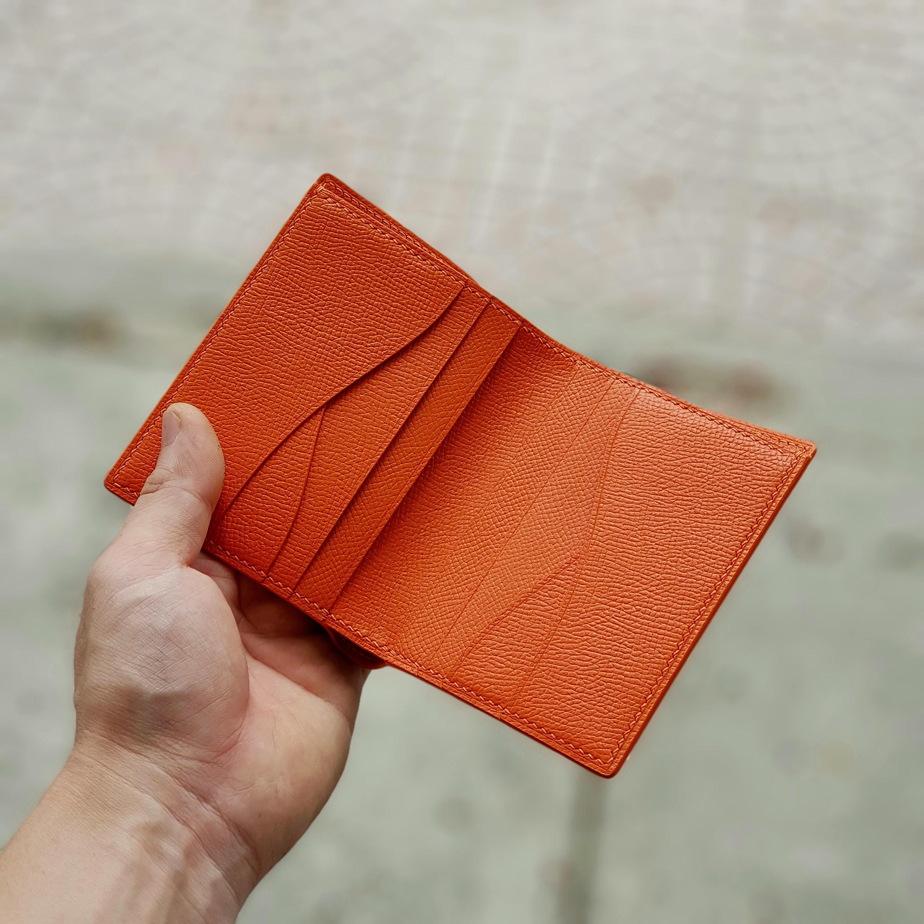 Men's Wallet Epsom Leather Material 100% Handmade. 