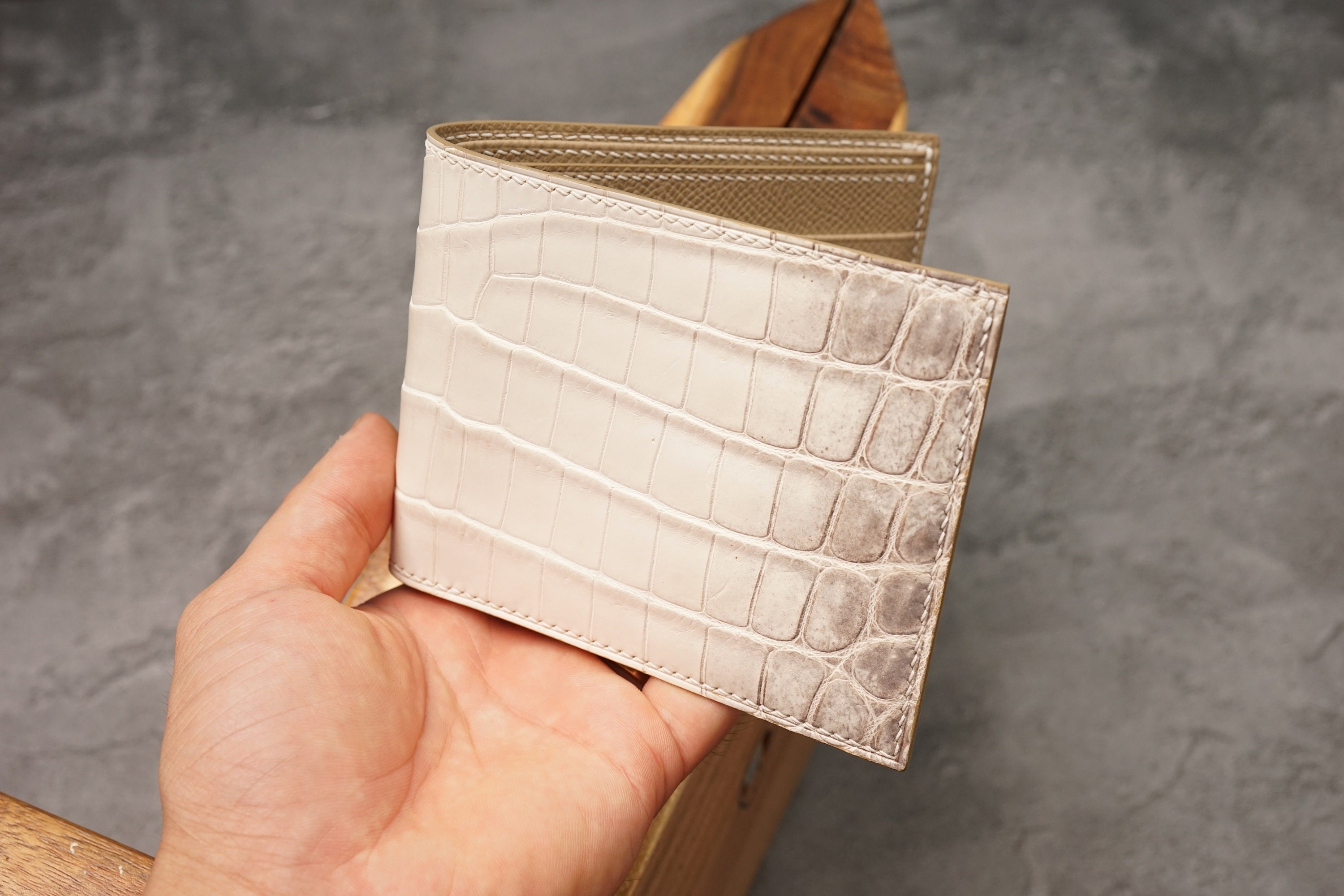 Portefeuille en cuir fait main Himalaya personnalisé et sur mesure, portefeuille pour homme, portefeuille en cuir exotique, cadeau pour homme