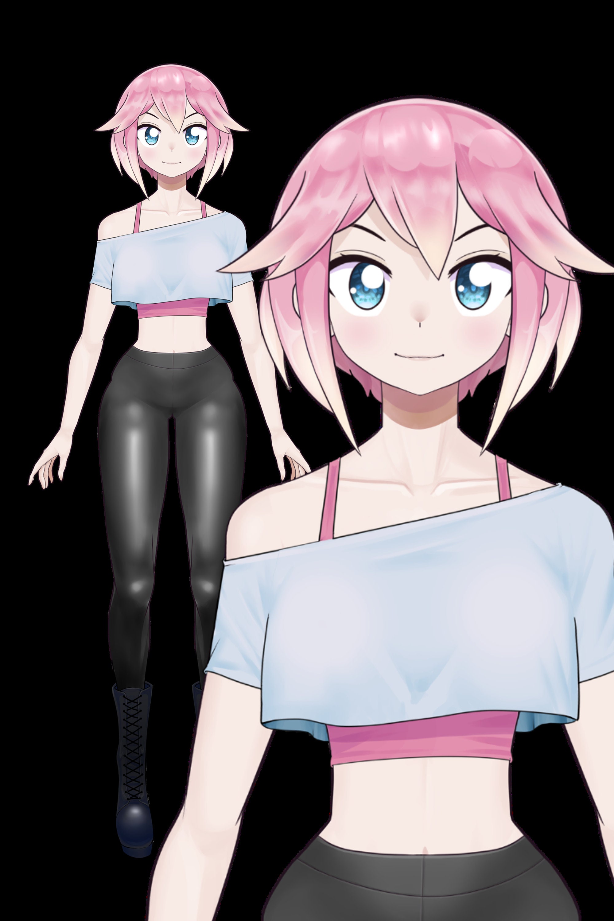 Female Vtube Base Model A Fully Rigged and Ready for Streaming Etsy