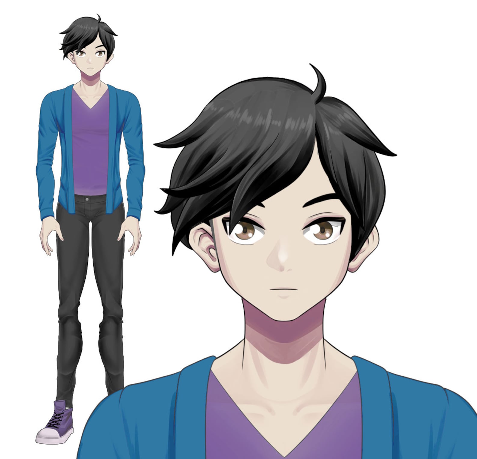 Male Vtube Base Model A Fully Rigged and Ready for Etsy Hong Kong