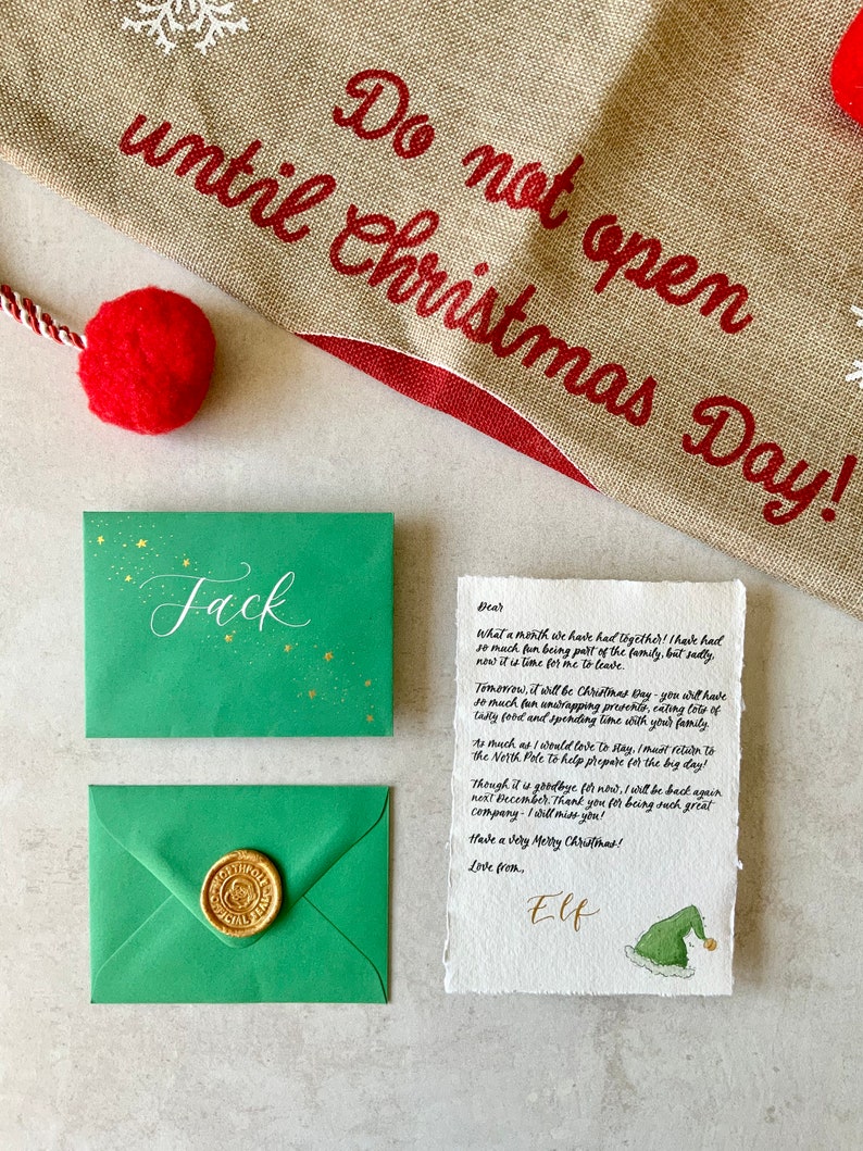 Personalised Letter From Elf: Handmade Calligraphy, North Pole Wax Seal image 5