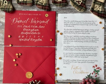 Personalised Letter From Santa | Father Christmas | North Pole Wax Seal, Keepsake