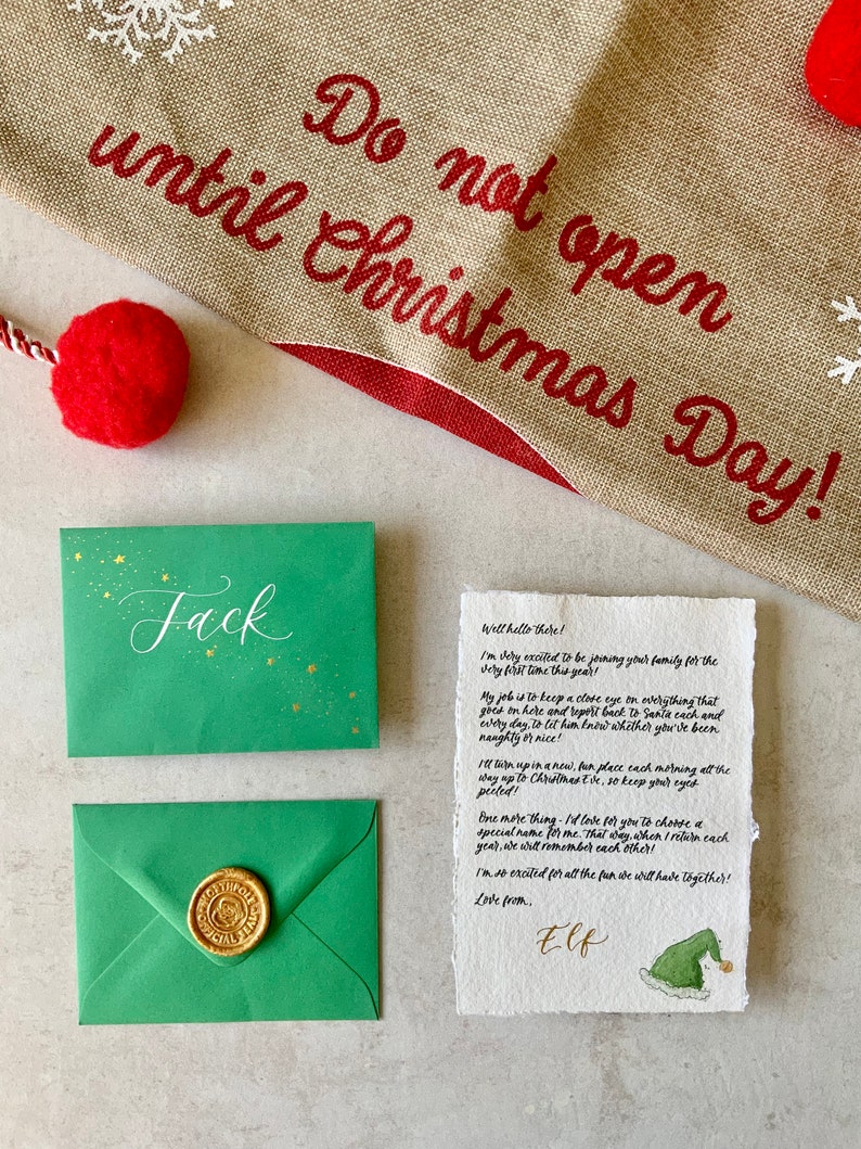 Personalised Letter From Elf: Handmade Calligraphy, North Pole Wax Seal image 6