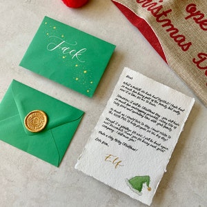 Personalised Letter From Elf: Handmade Calligraphy, North Pole Wax Seal image 3