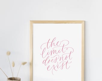 Mean Girls The Limit Does Not Exist Quote Print- Home Decor Wall Art | Movie, Film