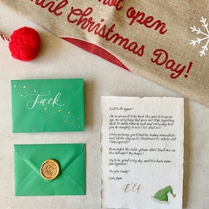 Personalised Letter From Elf: Handmade Calligraphy, North Pole Wax Seal image 2