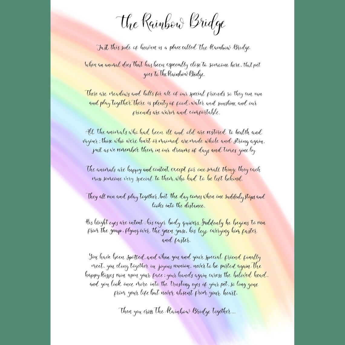 the-rainbow-bridge-poem-handwritten-digitised-print-in-etsy