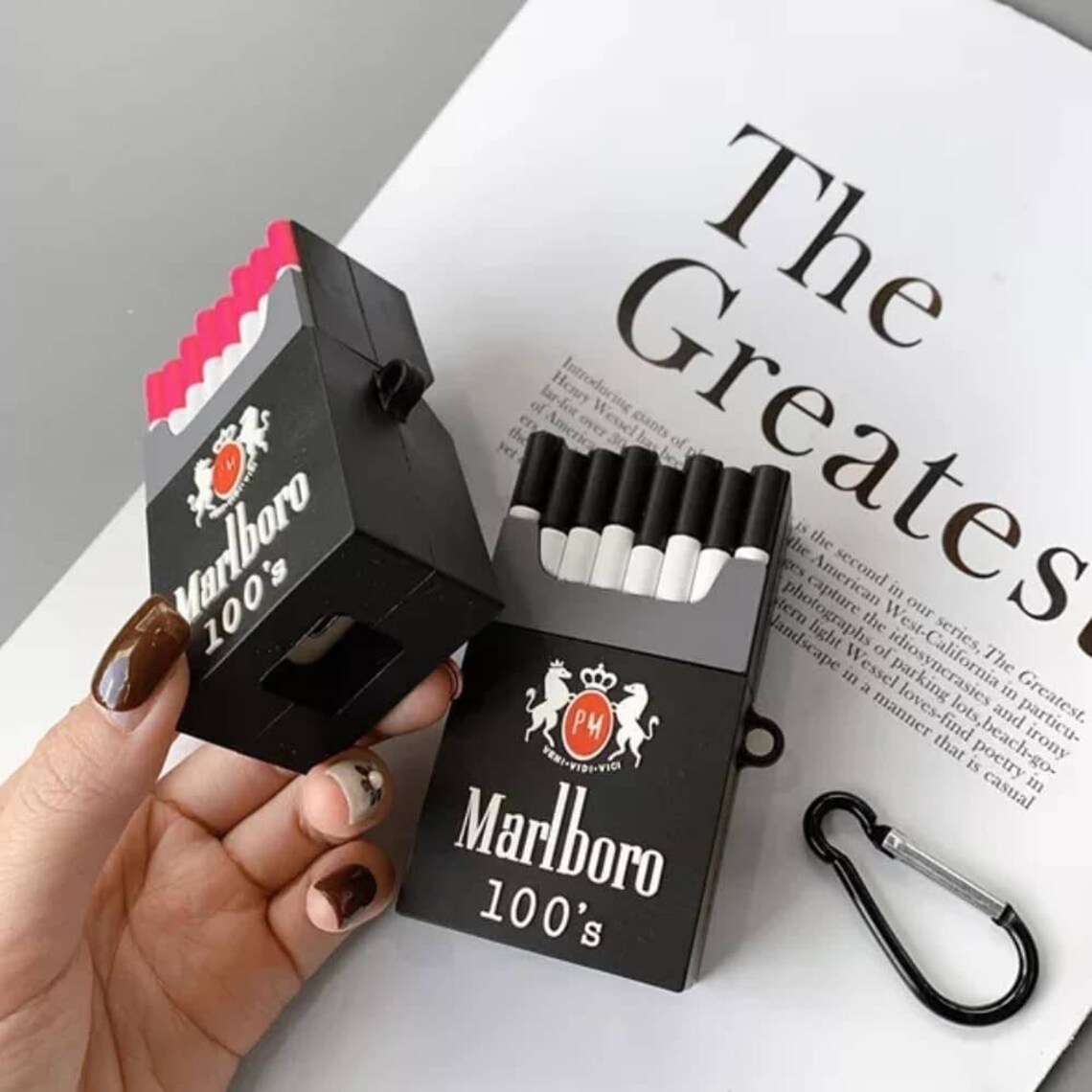 Cute Marlboro Cigarette Airpod 1/2 protective unique silicone Etsy