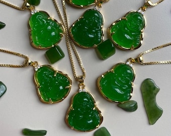 SALE 最終価格貴重！未使用14Kグリーンジェイド 花彫刻 ペンダントトップ