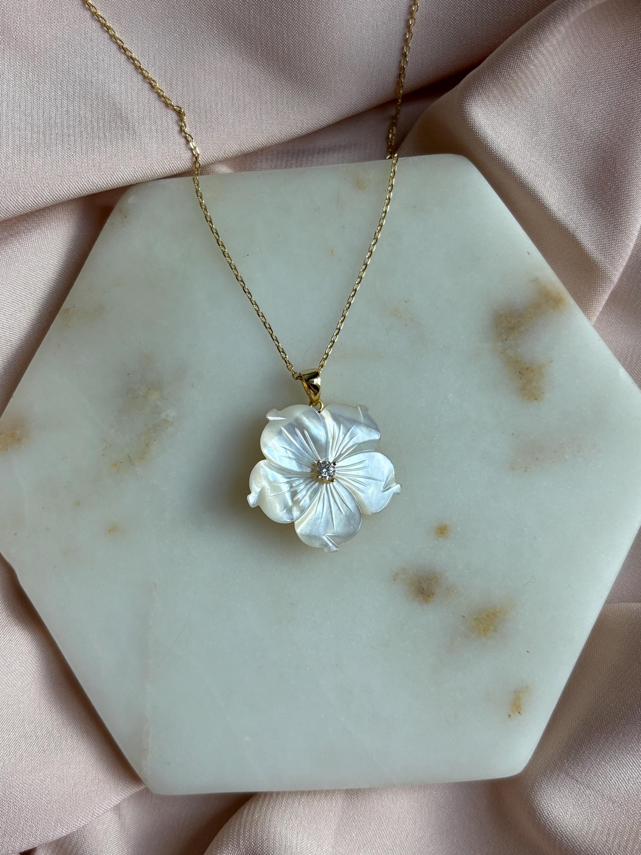 Pearl Flower Charm Necklace | Urban Outfitters